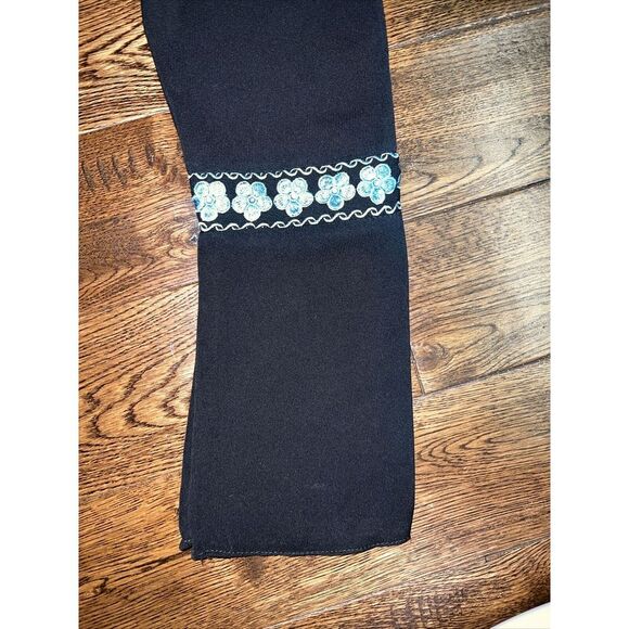 Girls Blue Palestinian Abaya Embroidered Size 6 - Picture 3 of 5